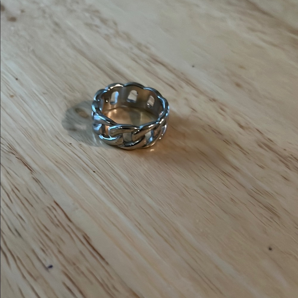 Silver Chain Link Ring - image 5